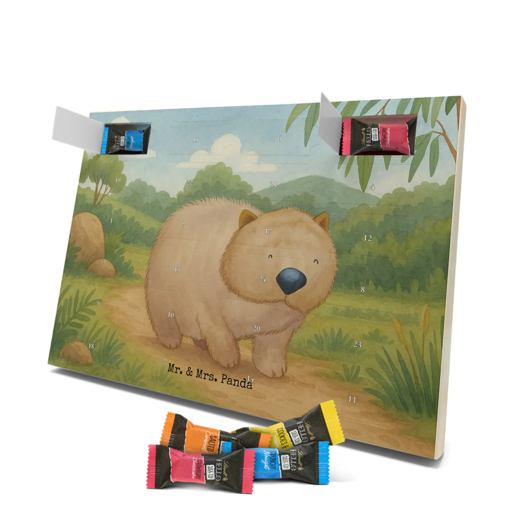 Chocolate advent calendar Wombat Design card, gift ideas, gifts, small animals, cute, cute animal motives, hand drawn, funny sayings, good mood, special gifts, animal lover, saying, life is beautiful, Australia