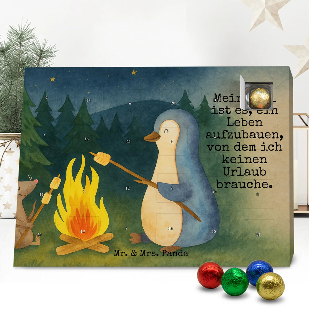 Chocolate advent calendar Penguin campfire Design North Pole, Penguins, campfire, everyday office life, penguins, mouse, life motto, new start, work, life motivation, fire