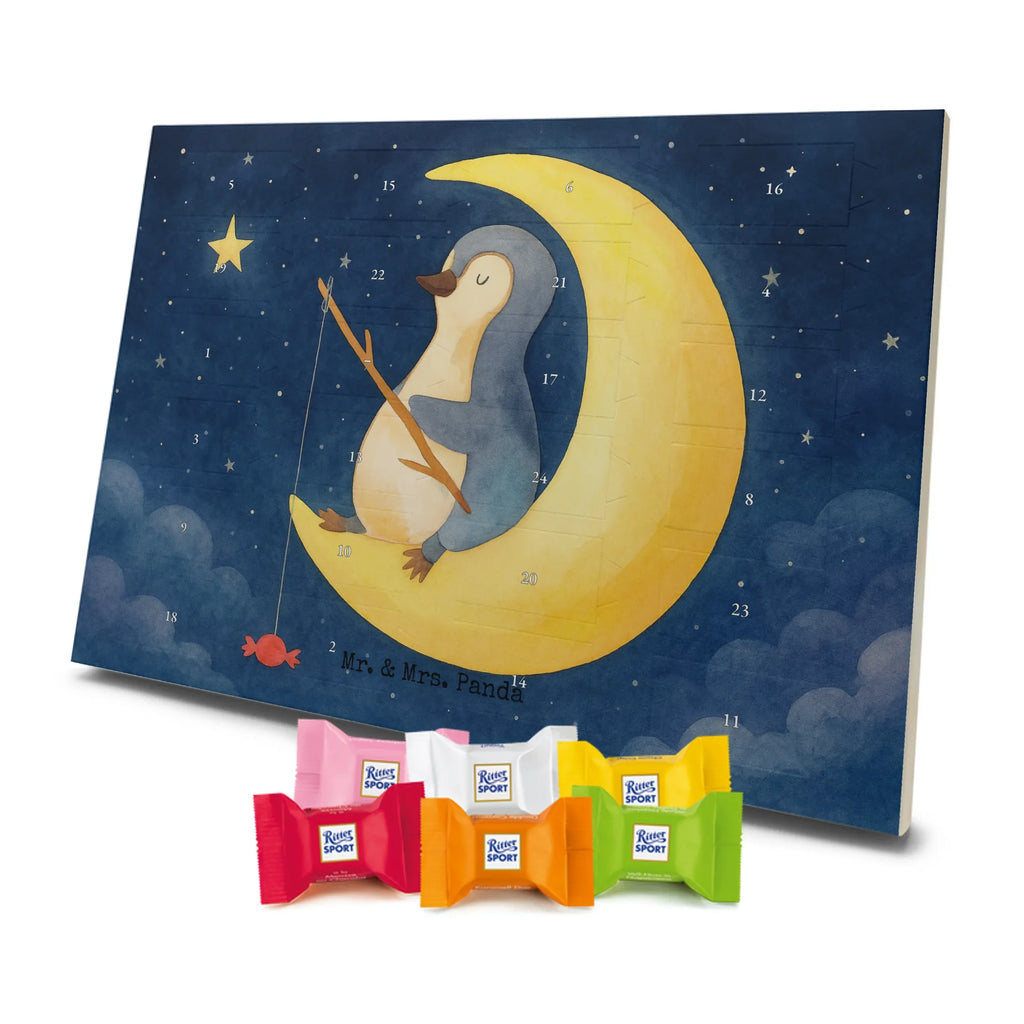 Chocolate advent calendar Penguin moon Design North Pole, Penguins, falling asleep, night's rest, penguins, guest room, bedroom, saying, insomnia, sleep