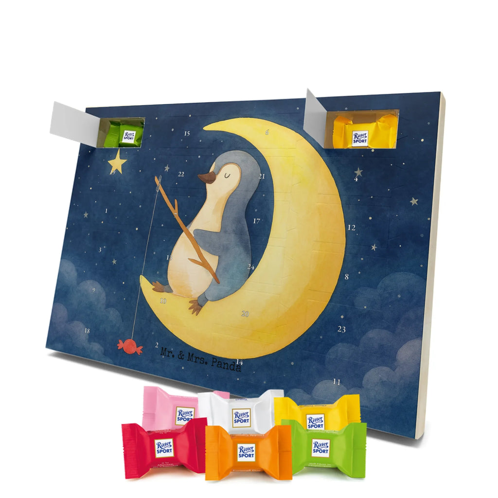 Chocolate advent calendar Penguin moon Design North Pole, Penguins, falling asleep, night's rest, penguins, guest room, bedroom, saying, insomnia, sleep