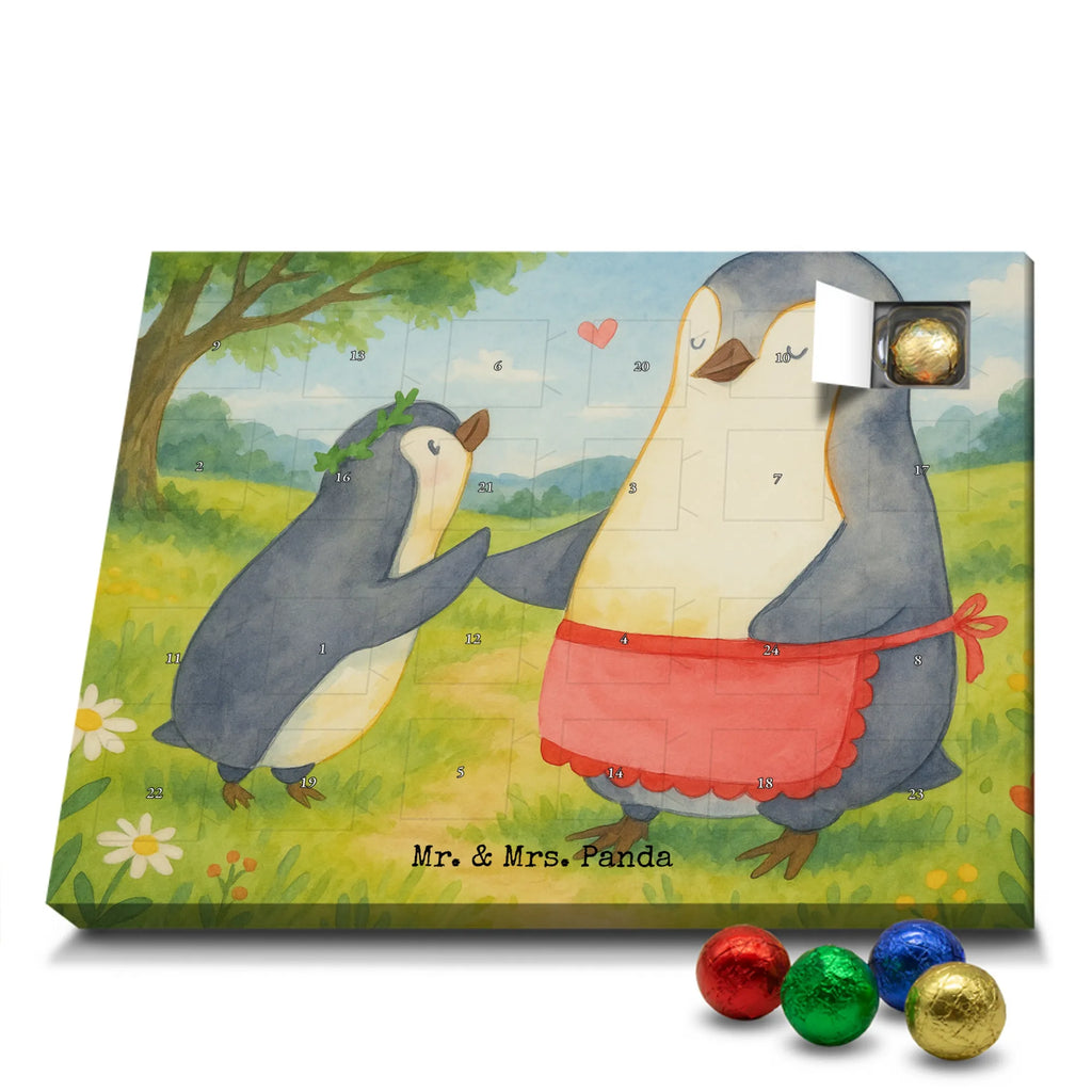 Chocolate advent calendar Penguin with child Design Father's Day, Mother's Day, Mother, Mummy, Gift, Birthday