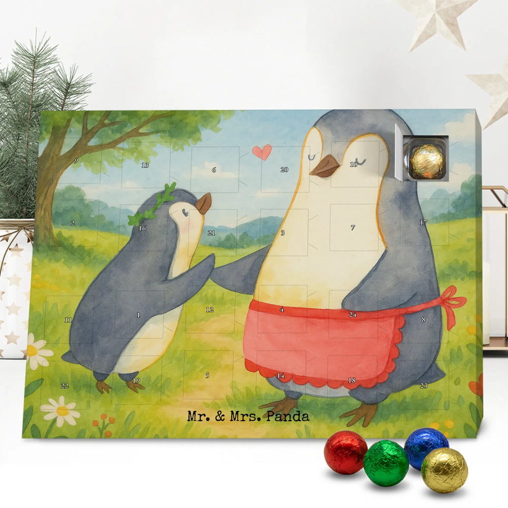 Chocolate advent calendar Penguin with child Design Father's Day, Mother's Day, Mother, Mummy, Gift, Birthday