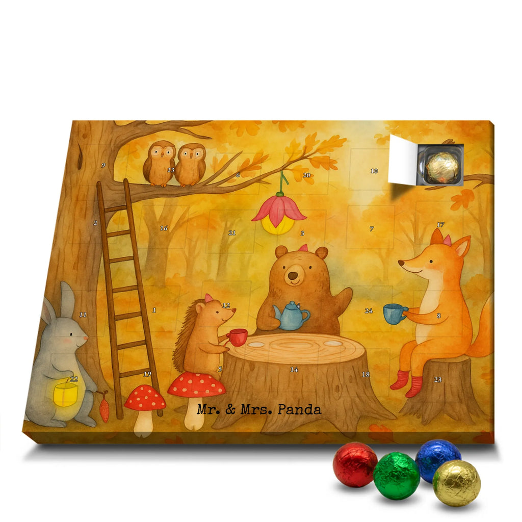 Chocolate advent calendar forest animals picnic Design card, gift ideas, gifts, small animals, cute, cute animal motives, hand drawn, funny sayings, good mood, special gifts, animal lover, mouse, forest, hare, squirrel, forest animals, picnic