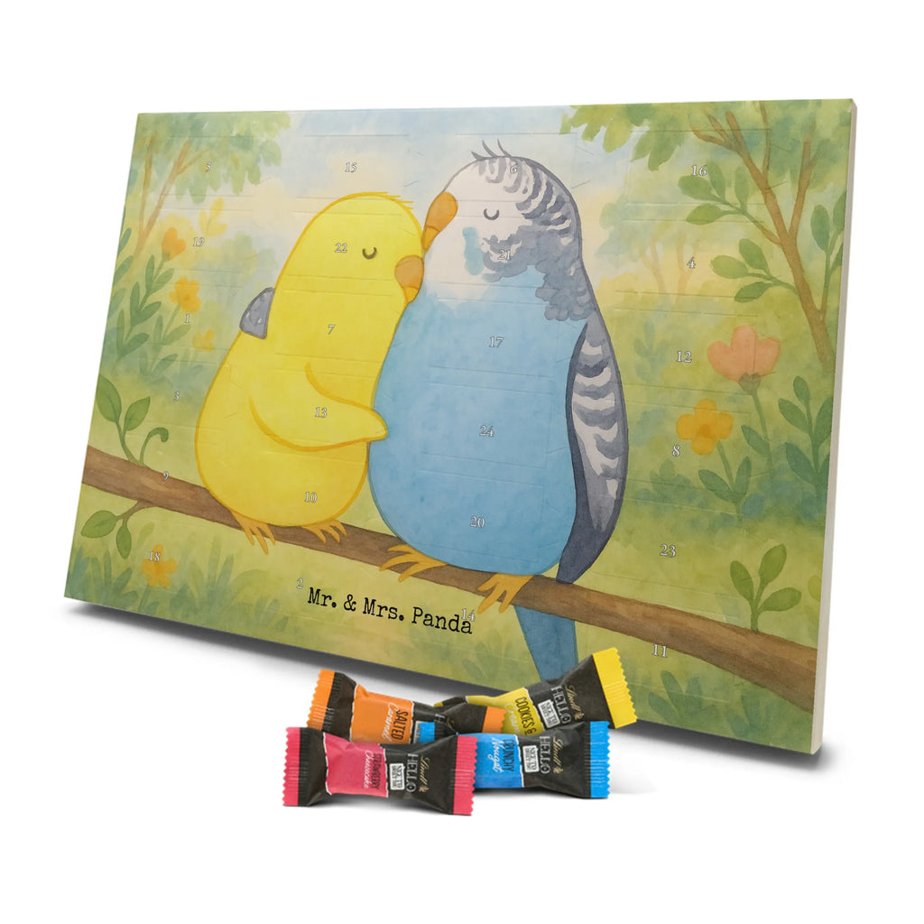 Chocolate advent calendar Parakeets in love Design Loving, Two, Together, Marriage, Proposal of marriage, Love gift, gift for her, gift for him, anniversary gift, trust, birds, closeness, budgie, cuddling