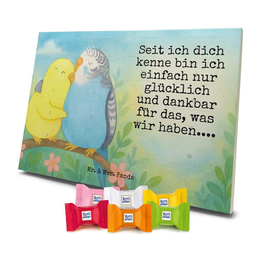 Chocolate advent calendar Parakeets in love Design Loving, Two, Together, Marriage, Proposal of marriage, Love gift, gift for her, gift for him, anniversary gift, trust, birds, closeness, budgie, cuddling