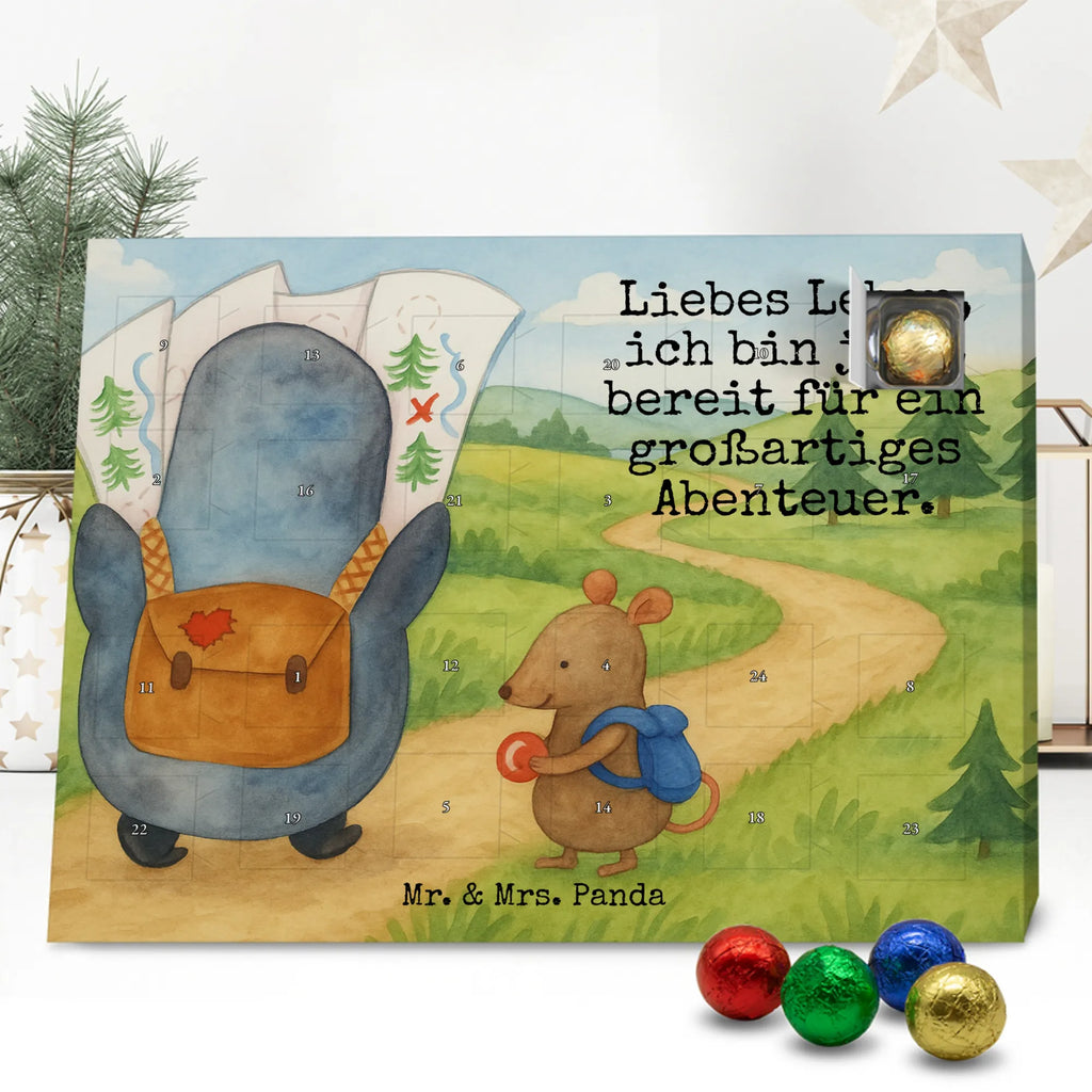 Chocolate advent calendar Penguin & Mouse Hiker Design North Pole, Penguins, adventurer, hiking, adventure, penguins, road trip, excursion