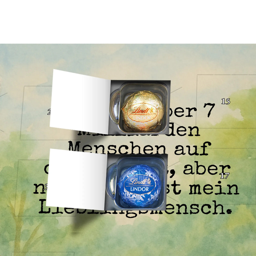 Chocolate advent calendar red panda Design card, gift ideas, gifts, small animals, cute, cute animal motives, hand drawn, funny sayings, good mood, special gifts, animal lover, darling, favourite person, red, heart