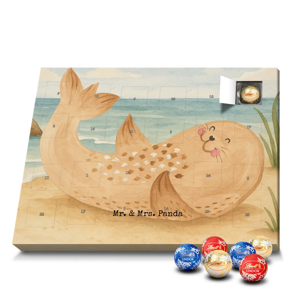 Chocolate advent calendar seal Lay Design card, gift ideas, gifts, small animals, cute, cute animal motives, hand drawn, funny sayings, good mood, special gifts, animal lover, Baltic Sea, seals, Seal, laughter, sea animal, North Sea, joy