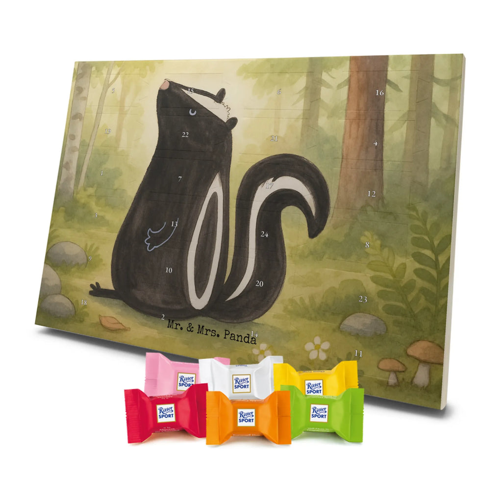 Chocolate advent calendar skunk Sit Design know-it-all, stinky, law, predator, wild animal