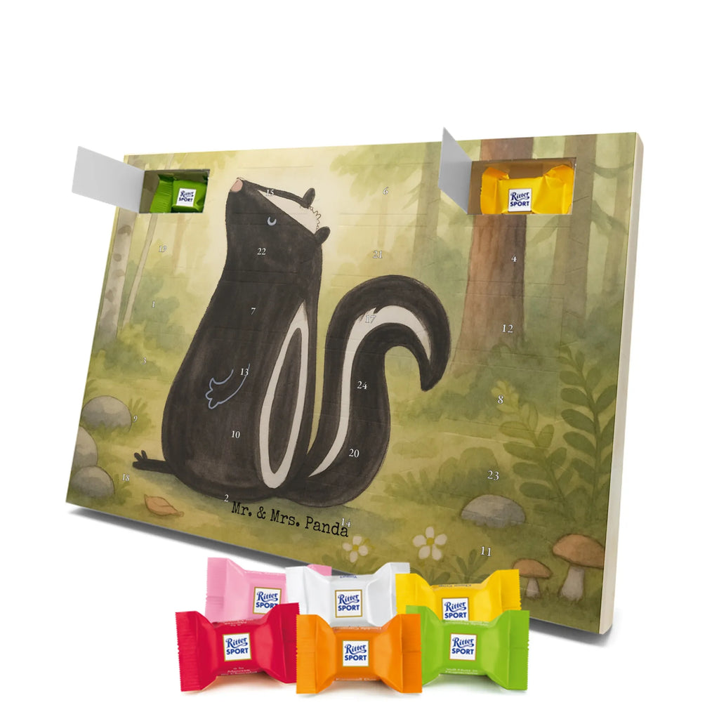 Chocolate advent calendar skunk Sit Design know-it-all, stinky, law, predator, wild animal