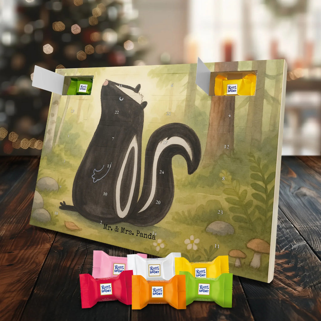 Chocolate advent calendar skunk Sit Design know-it-all, stinky, law, predator, wild animal