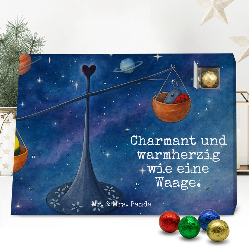 Chocolate advent calendar Star sign Scale Design month of birth, constellations, birthdays, astrology, date of birth, balance, ladybird, birthday September, gift October, birthday October, Libra, gift September, bumble bee, Libra zodiac sign, Libra gift