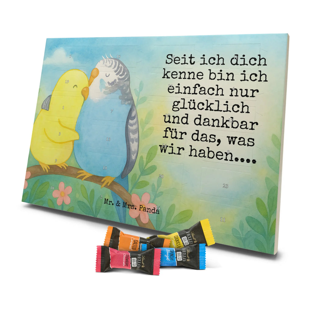 Chocolate advent calendar Parakeets in love Design Loving, Two, Together, Marriage, Proposal of marriage, Love gift, gift for her, gift for him, anniversary gift, trust, birds, closeness, budgie, cuddling