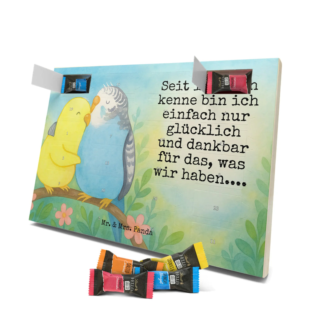Chocolate advent calendar Parakeets in love Design Loving, Two, Together, Marriage, Proposal of marriage, Love gift, gift for her, gift for him, anniversary gift, trust, birds, closeness, budgie, cuddling