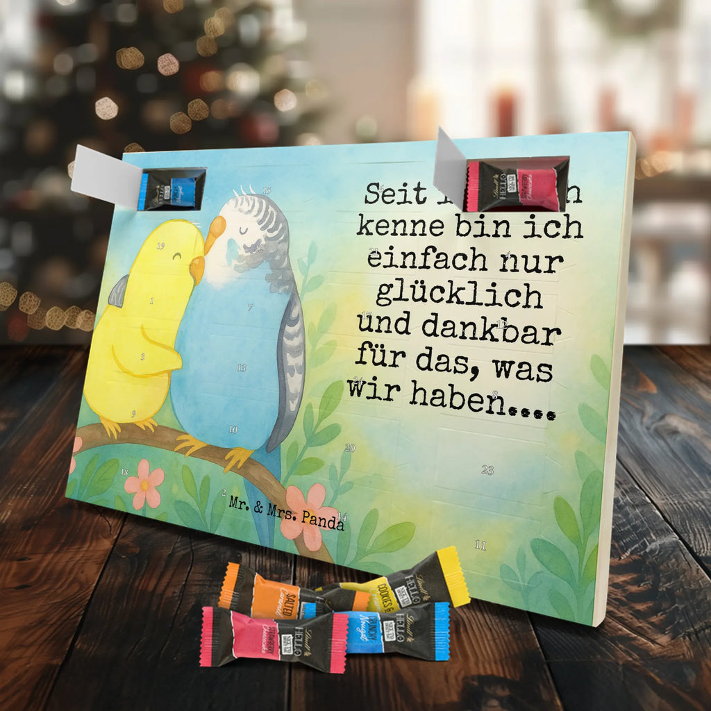 Chocolate advent calendar Parakeets in love Design Loving, Two, Together, Marriage, Proposal of marriage, Love gift, gift for her, gift for him, anniversary gift, trust, birds, closeness, budgie, cuddling