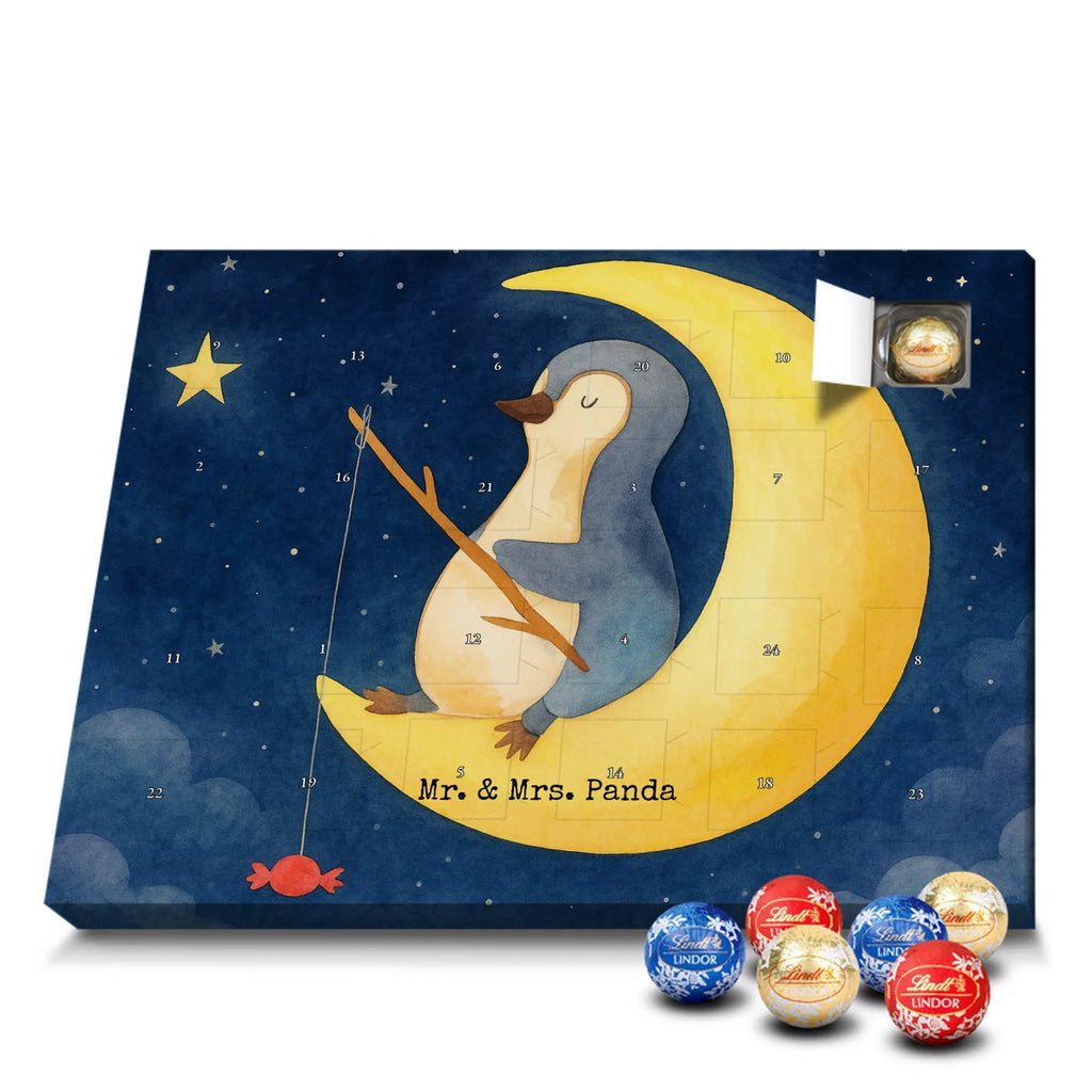 Chocolate advent calendar Penguin moon Design North Pole, Penguins, falling asleep, night's rest, penguins, guest room, bedroom, saying, insomnia, sleep