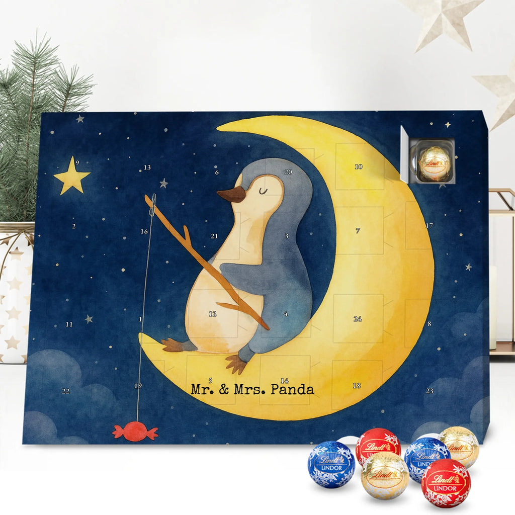 Chocolate advent calendar Penguin moon Design North Pole, Penguins, falling asleep, night's rest, penguins, guest room, bedroom, saying, insomnia, sleep
