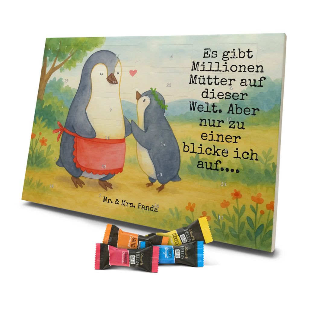 Chocolate advent calendar Penguin with child Design Father's Day, Mother's Day, Mother, Mummy, Gift, Birthday