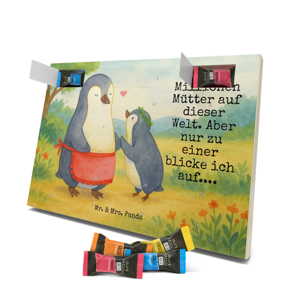 Chocolate advent calendar Penguin with child Design Father's Day, Mother's Day, Mother, Mummy, Gift, Birthday