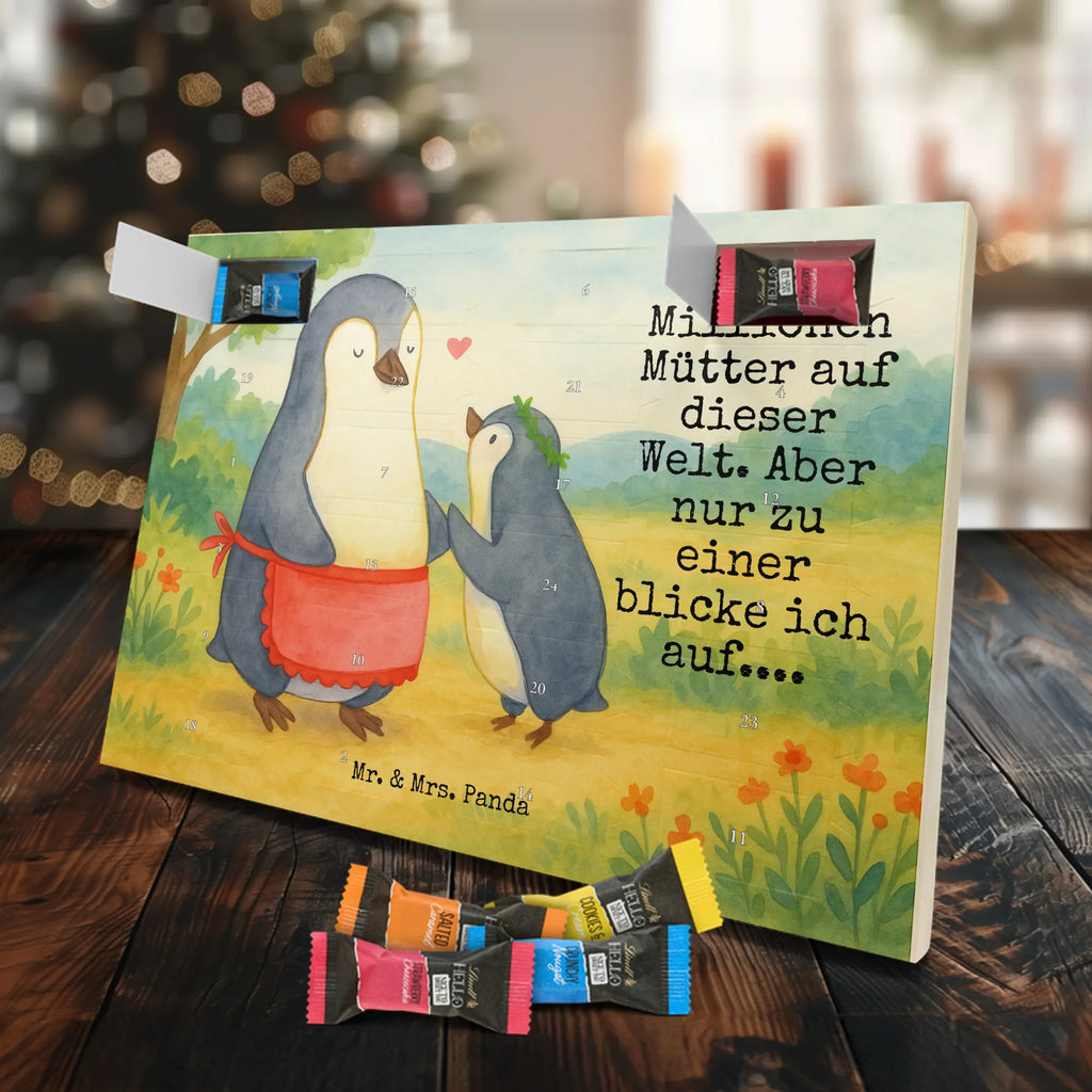 Chocolate advent calendar Penguin with child Design Father's Day, Mother's Day, Mother, Mummy, Gift, Birthday