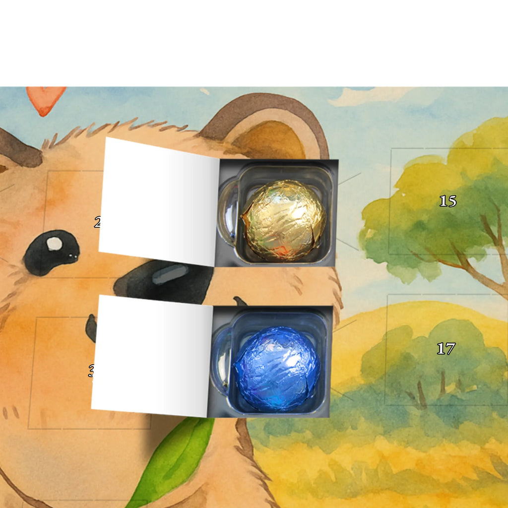 Chocolate advent calendar Quokka Happy Design card, gift ideas, gifts, small animals, cute, cute animal motives, hand drawn, funny sayings, good mood, special gifts, animal lover