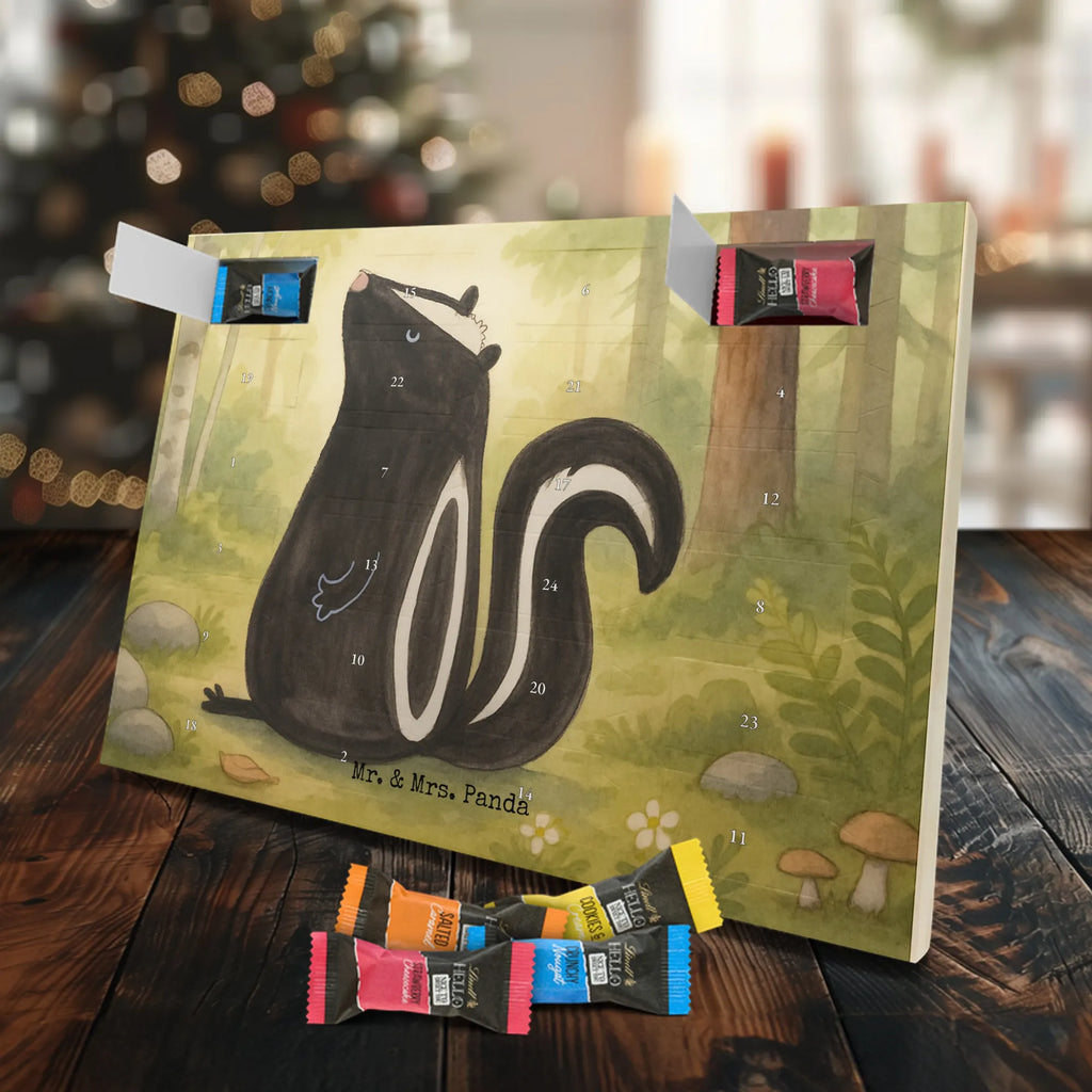Chocolate advent calendar skunk Sit Design know-it-all, stinky, law, predator, wild animal