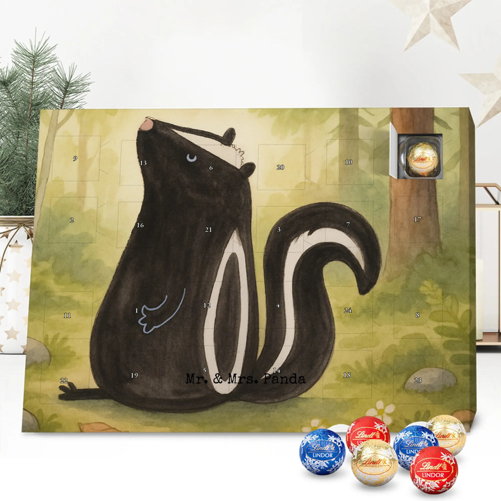 Chocolate advent calendar skunk Sit Design know-it-all, stinky, law, predator, wild animal
