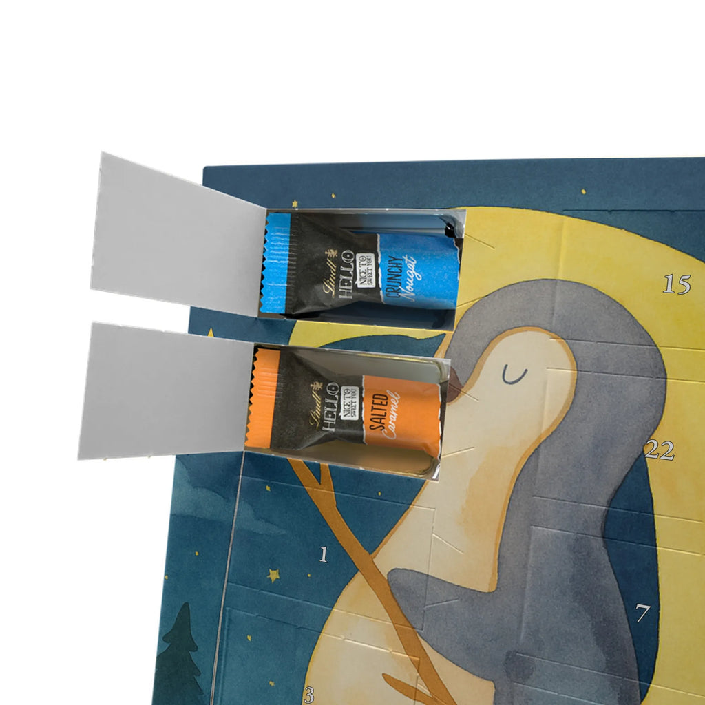 Chocolate advent calendar Penguin moon Design North Pole, Penguins, falling asleep, night's rest, penguins, guest room, bedroom, saying, insomnia, sleep