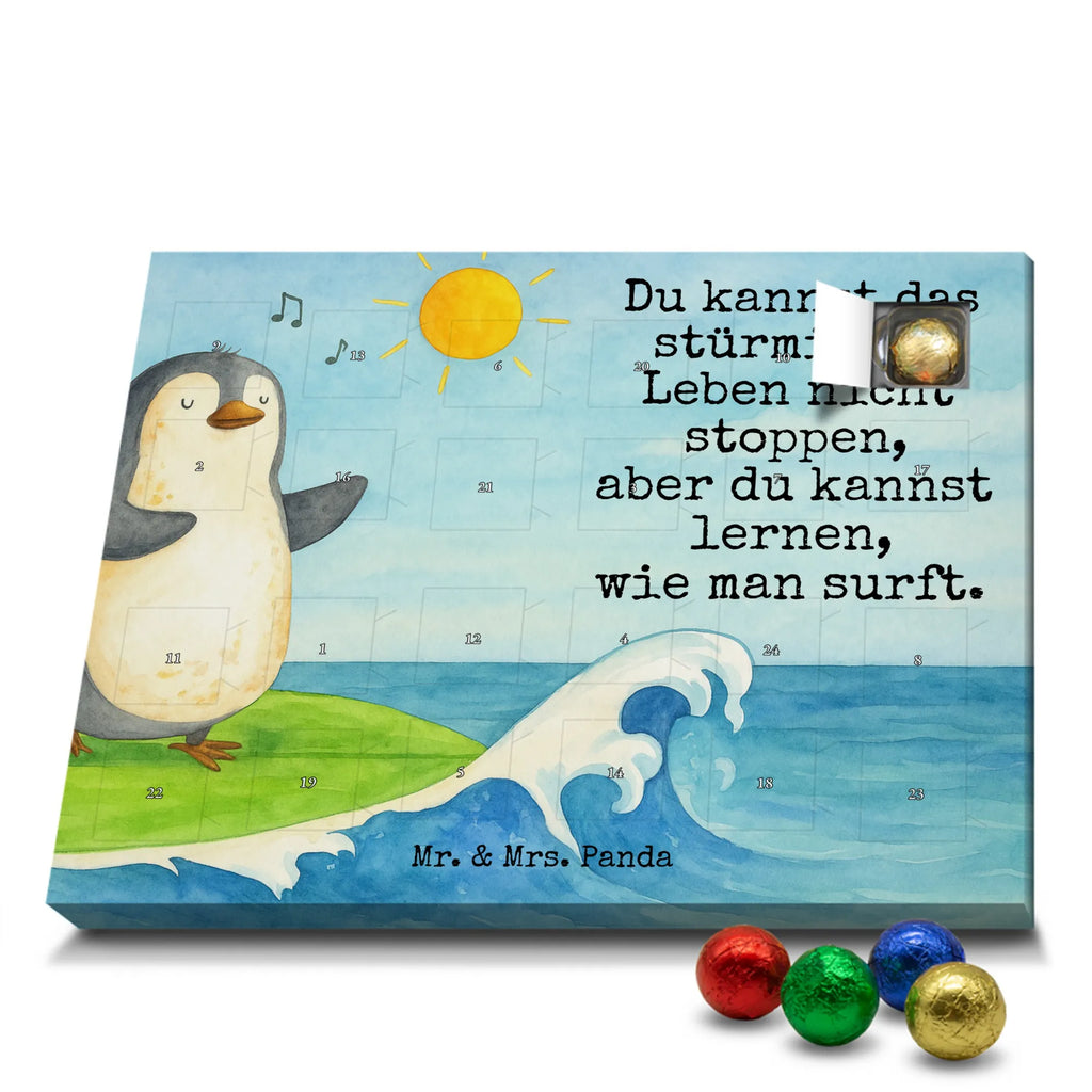 Chocolate advent calendar Penguin surfer Design North Pole, Penguins, surfers, surfing, waves, penguins, holidays, wave riding