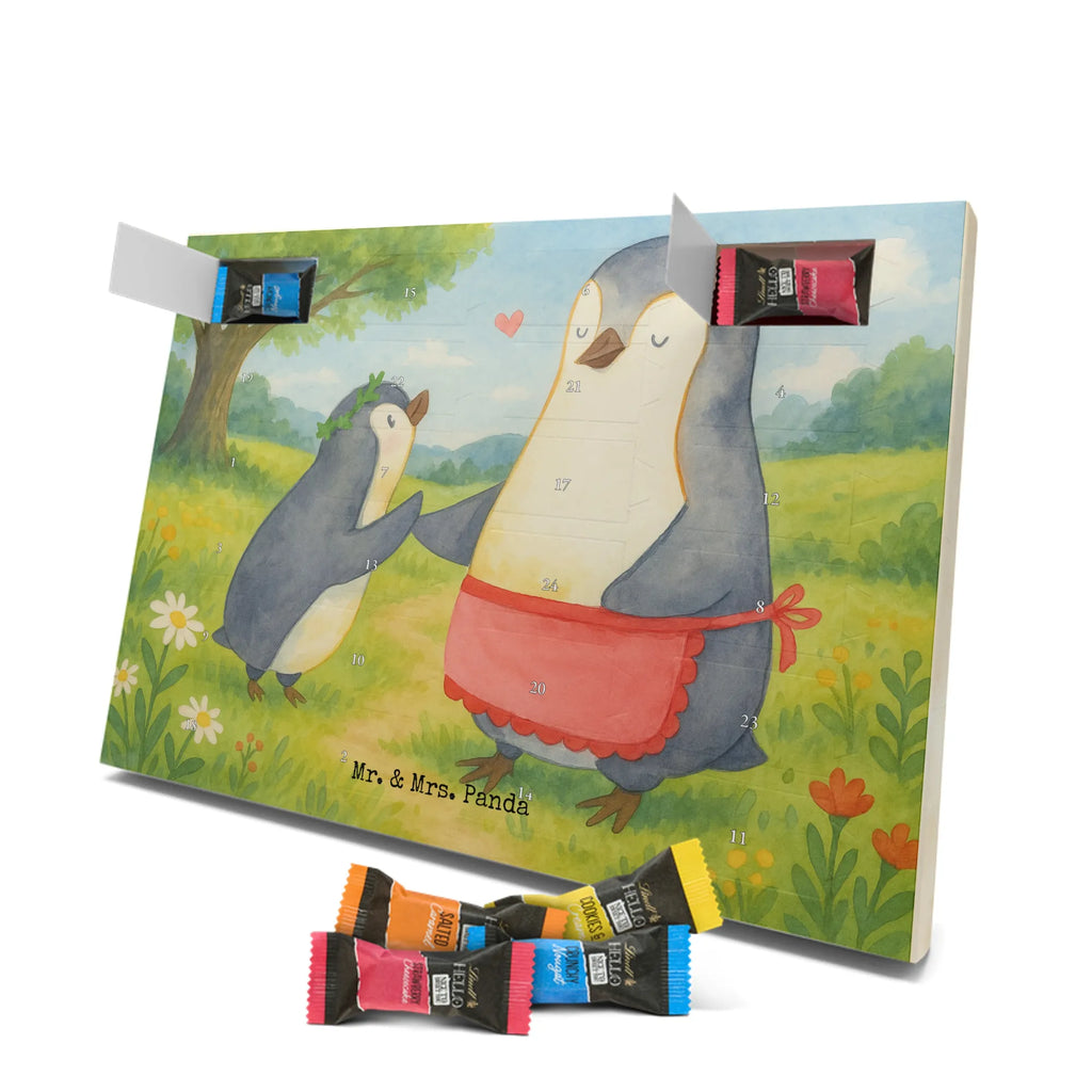 Chocolate advent calendar Penguin with child Design Father's Day, Mother's Day, Mother, Mummy, Gift, Birthday