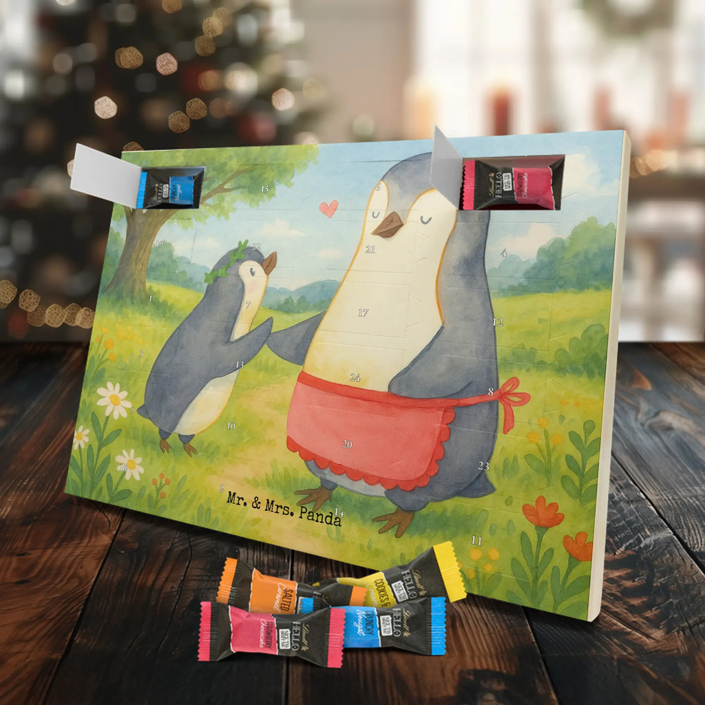 Chocolate advent calendar Penguin with child Design Father's Day, Mother's Day, Mother, Mummy, Gift, Birthday