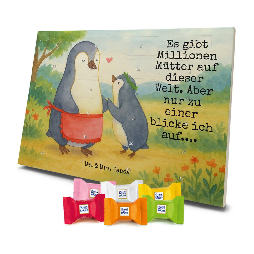 Chocolate advent calendar Penguin with child Design Father's Day, Mother's Day, Mother, Mummy, Gift, Birthday