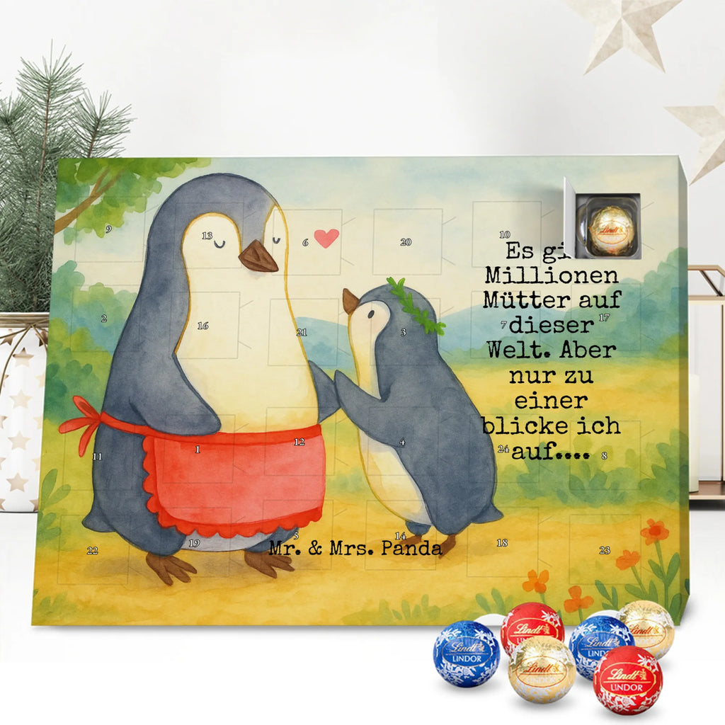 Chocolate advent calendar Penguin with child Design Father's Day, Mother's Day, Mother, Mummy, Gift, Birthday