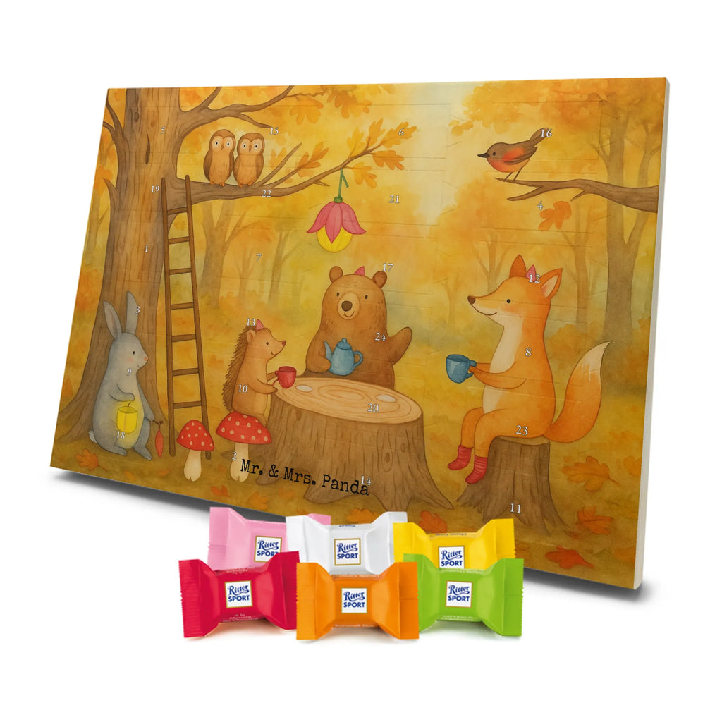 Chocolate advent calendar forest animals picnic Design card, gift ideas, gifts, small animals, cute, cute animal motives, hand drawn, funny sayings, good mood, special gifts, animal lover, mouse, forest, hare, squirrel, forest animals, picnic