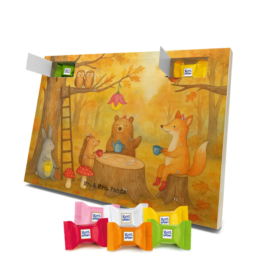 Chocolate advent calendar forest animals picnic Design card, gift ideas, gifts, small animals, cute, cute animal motives, hand drawn, funny sayings, good mood, special gifts, animal lover, mouse, forest, hare, squirrel, forest animals, picnic