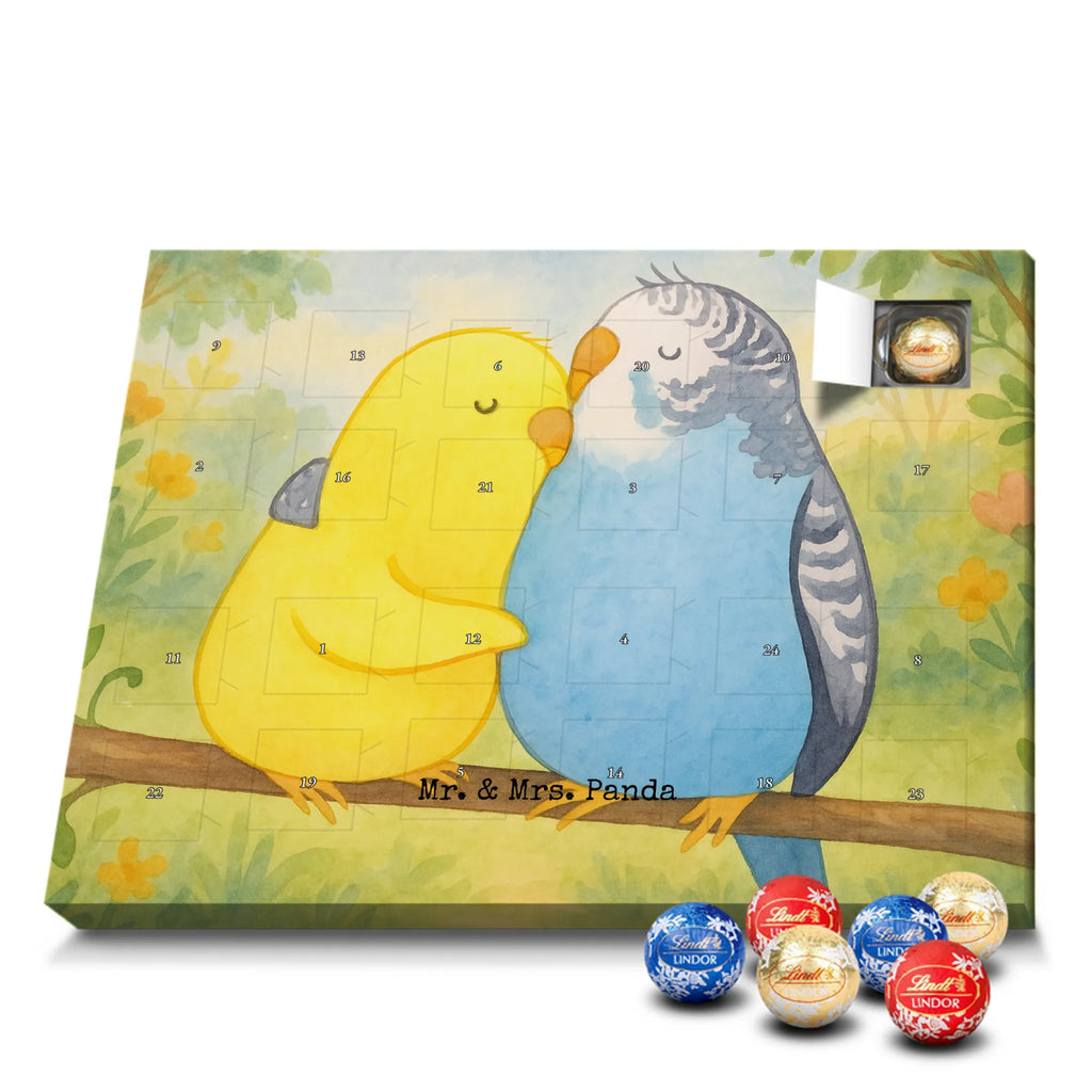 Chocolate advent calendar Parakeets in love Design Loving, Two, Together, Marriage, Proposal of marriage, Love gift, gift for her, gift for him, anniversary gift, trust, birds, closeness, budgie, cuddling