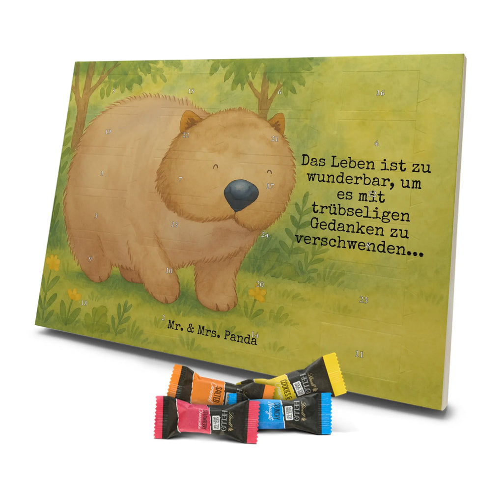 Chocolate advent calendar Wombat Design card, gift ideas, gifts, small animals, cute, cute animal motives, hand drawn, funny sayings, good mood, special gifts, animal lover, saying, life is beautiful, Australia