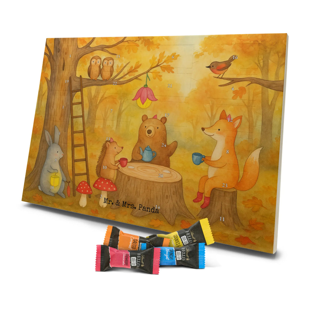 Chocolate advent calendar forest animals picnic Design card, gift ideas, gifts, small animals, cute, cute animal motives, hand drawn, funny sayings, good mood, special gifts, animal lover, mouse, forest, hare, squirrel, forest animals, picnic