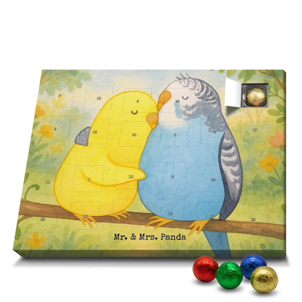 Chocolate advent calendar Parakeets in love Design Loving, Two, Together, Marriage, Proposal of marriage, Love gift, gift for her, gift for him, anniversary gift, trust, birds, closeness, budgie, cuddling