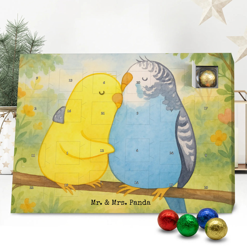 Chocolate advent calendar Parakeets in love Design Loving, Two, Together, Marriage, Proposal of marriage, Love gift, gift for her, gift for him, anniversary gift, trust, birds, closeness, budgie, cuddling