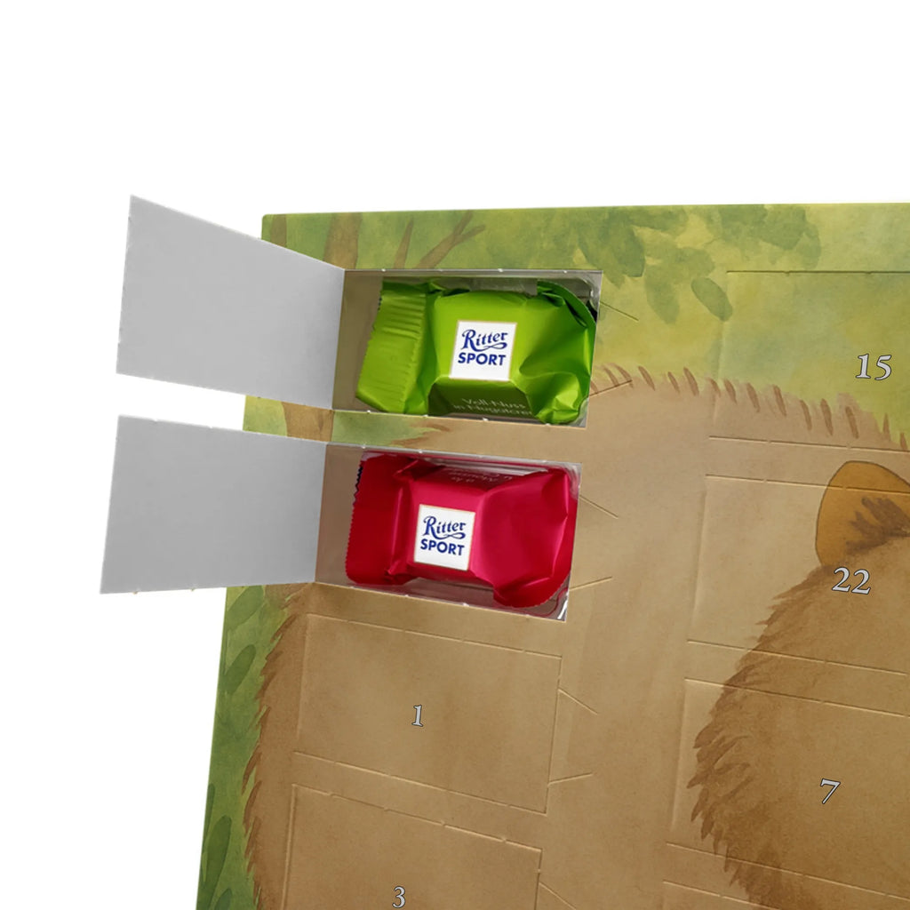 Chocolate advent calendar Wombat Design card, gift ideas, gifts, small animals, cute, cute animal motives, hand drawn, funny sayings, good mood, special gifts, animal lover, saying, life is beautiful, Australia