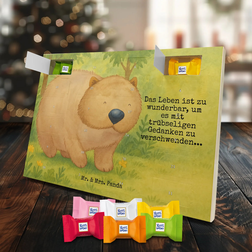 Chocolate advent calendar Wombat Design card, gift ideas, gifts, small animals, cute, cute animal motives, hand drawn, funny sayings, good mood, special gifts, animal lover, saying, life is beautiful, Australia