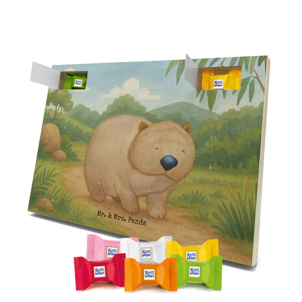 Chocolate advent calendar Wombat Design card, gift ideas, gifts, small animals, cute, cute animal motives, hand drawn, funny sayings, good mood, special gifts, animal lover, saying, life is beautiful, Australia