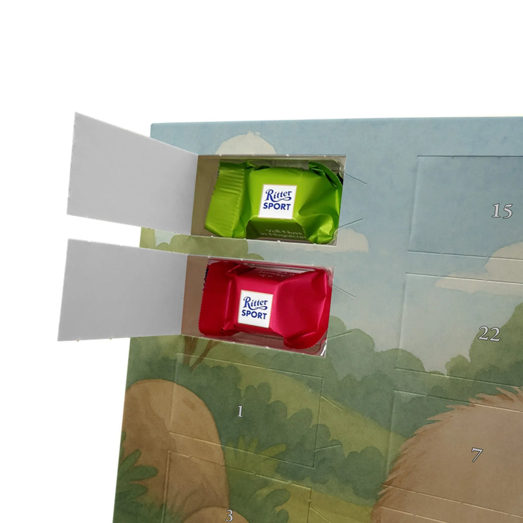 Chocolate advent calendar Wombat Design card, gift ideas, gifts, small animals, cute, cute animal motives, hand drawn, funny sayings, good mood, special gifts, animal lover, saying, life is beautiful, Australia