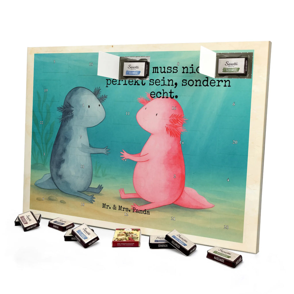 Chocolate advent calendar axolotl Love Design Axelotl, marine animals, Mexican walking fish, salamander, friend, great love, tail, anniversary, proof of love, fiancé, valentine's day, amphibian, husband