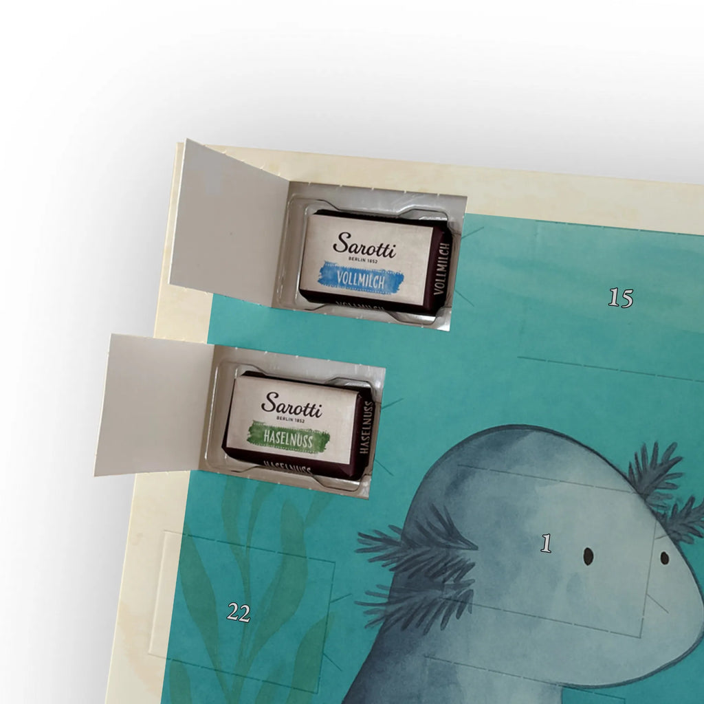 Chocolate advent calendar axolotl Love Design Axelotl, marine animals, Mexican walking fish, salamander, friend, great love, tail, anniversary, proof of love, fiancé, valentine's day, amphibian, husband