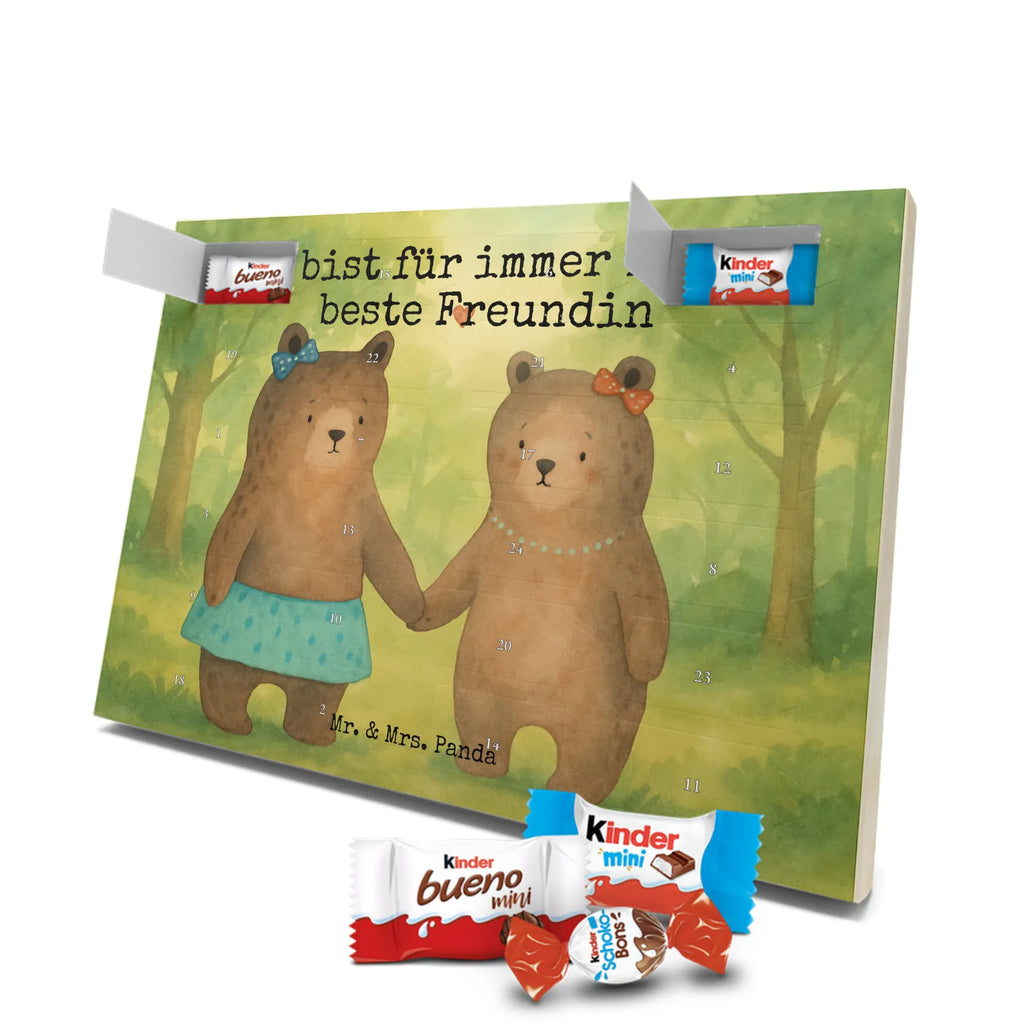 Chocolate advent calendar bear Girlfriend Design teddy bear, cuddly toy, bear girlfriend best friend love proof of love loves buddy buddy