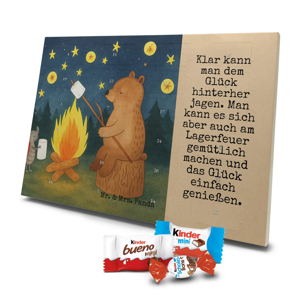 Chocolate advent calendar Bear & Ladybird campfire Design teddy bear, cuddly toy, Campfire