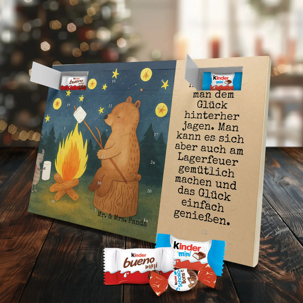 Chocolate advent calendar Bear & Ladybird campfire Design teddy bear, cuddly toy, Campfire