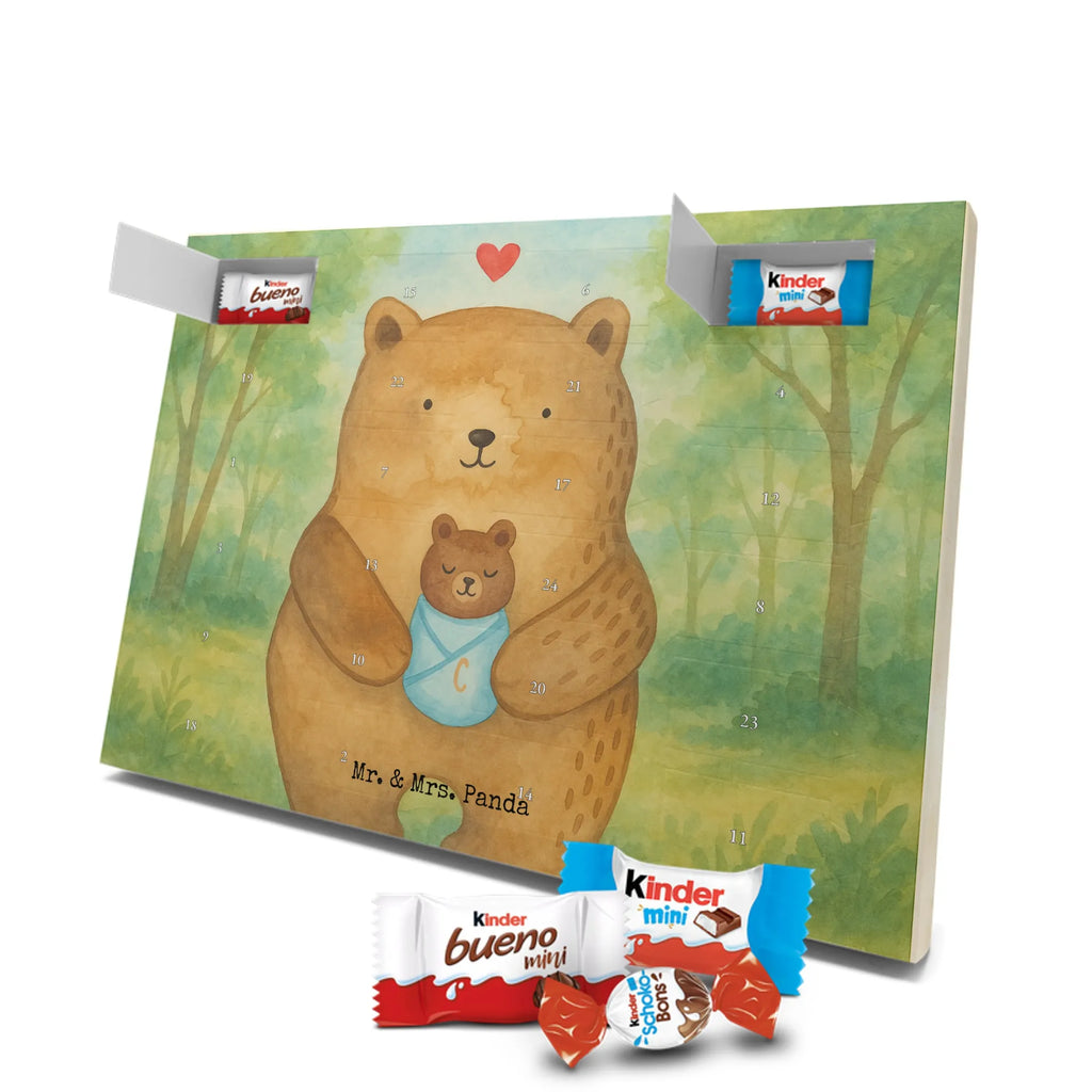 Chocolate advent calendar bear infant Design teddy bear, cuddly toy, grandchild, baptism, baptized child, nephew, birth, mother, birthday, parents, grandson, congratulations, niece